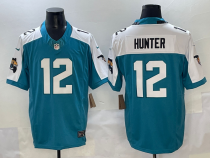 Men's Jacksonville Jaguars #12 Travis Hunter Teal/White 2025 Draft F.U.S.E. Florida Patch Jersey