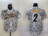 Men's Pittsburgh Steelers #2 Justin Fields Arctic Camo 2024 Salute to Service Jersey