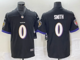 Men's Baltimore Ravens #0 Smith Black Vapor Untouchable Limited Jersey