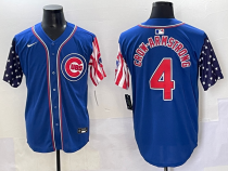 Men's Chicago Cubs #4 Pete Crow-Armstrong Blue Stitched Baseball Jersey