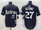 Men's Houston Astros #27 Jose Altuve 2025 City Connect With Texas Patch Limited Jersey