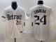 Men's Detroit Tigers #24 Miguel Cabrera White 'Motor Gothic Edition' Vapor Premier Limited Jersey