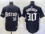 Men's Detroit Tigers #30 Kerry Carpenter Black 'Motor Gothic Edition' Vapor Premier Limited Jersey