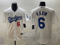 Men's Los Angeles Dodgers #6 Hyeseong Kim White Nike Game Jersey