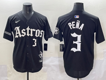 Men's Houston Astros #3 Jeremy Peña 2025 City Connect With Texas Patch Limited Jersey