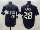 Men's Detroit Tigers #28 Javier Báez Black 'Motor Gothic Edition' Vapor Premier Limited Jersey