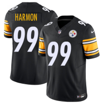 Men's Pittsburgh Steelers #99 Derrick Harmon Black 2025 Draft F.U.S.E. Vapor Limited Jersey
