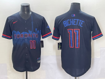 Men's Toronto Blue Jays #11 Bo Bichette Black 2024 City Connect Limited Jersey