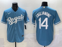 MLB Kansas City Royals #14 Caglianone Light Blue Game Nike Jersey