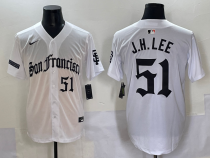 Men's San Francisco Giants #51 Jung Hoo Lee White 'Gothic Fog Edition' Vapor Premier Limited Jersey