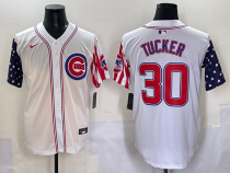 Men's Chicago Cubs #30 Kyle Tucker White Stitched Baseball Jersey