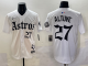 Men's Houston Astros #27 Jose Altuve White 2025 City Connect With Texas Patch Limited Jersey