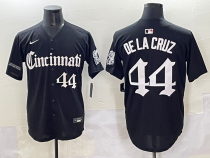 MLB Cincinnati Reds #44 Elly De La Cruz Black 'Motor Gothic Edition' Vapor Premier Limited Jersey