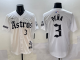 Men's Houston Astros #3 Jeremy Peña White 2025 City Connect With Texas Patch Limited Jersey