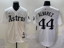 Men's Houston Astros #44 Still Tippin White 2025 City Connect With Texas Patch Limited Jersey
