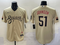 Arizona Diamondbacks #51 Randy Johnson Gold City Connect Jersey