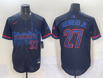 Men's Toronto Blue Jays #27 Vladimir Guerrero Jr. Black 2024 City Connect Limited Jersey
