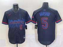 Men's Toronto Blue Jays #5 VARSHO Black 2024 City Connect Limited Jersey