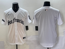 Men's San Francisco Giants Blank White 'Gothic Fog Edition' Vapor Premier Limited Jersey