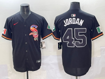 Men's Chicago White Sox #45 Jordan Black Mexico Limited Stitched Jersey