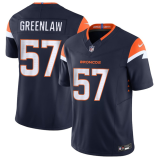 Men's Denver Broncos #57 Dre Greenlaw Navy 2025 F.U.S.E. Vapor Limited Stitched Football Jersey