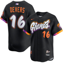 Men's San Francisco Giants #16 Rafael Devers Anthracite 2025 City Connect Limited Jersey