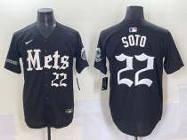 Men's New York Mets #22 Juan Soto Black 'Gothic Fog Edition' Vapor Premier Limited Jersey