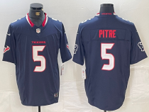 Men's Houston Texans #5 Pitre Navy 2024 Vapor F.U.S.E. Limited Jersey