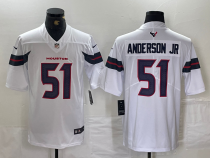 Men's Houston Texans #51 Will Anderson Jr. White Vapor F.U.S.E. Limited Stitched Jersey