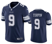 Men's Dallas Cowboys #9 KaVontae Turpin Navy Vapor Limited Stitched Football Jersey