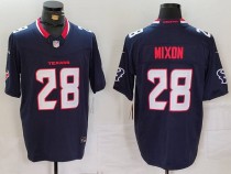 Men's Houston Texans #28 Mixon Navy 2024 Vapor F.U.S.E. Limited Jersey