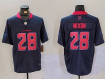 Men's Houston Texans #28 Mixon Navy 2024 2nd Alternate F.U.S.E Vapor Jersey
