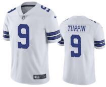 Men's Dallas Cowboys #9 KaVontae Turpin White Vapor Limited Stitched Football Jersey