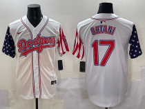 Men's Los Angeles Dodgers #17 Shohei Ohtani White Stitched Baseball Jersey