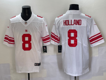 Men's New York Giants #8 Jevon Holland White 2025 Vapor Untouchable Limited  Jersey