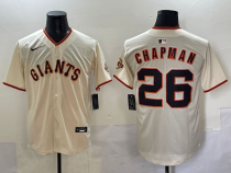 Men's San Francisco Giants #26 Matt Chapman Cream Stitched Baseball Jersey