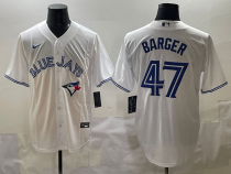 MLB Toronto Blue Jays #47 Barger White Game Nike Jersey