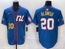 Men's New York Mets #20 Pete Alonso National League Blue 2025 All-Star Edition Limited Jersey