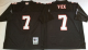 Men's Atlanta Falcons #7 Michael Vick Black Throwback Stitched Jersey