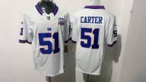 Men's New York Giants #51 Abdul Carter White 2025 Draft F.U.S.E. 100th Season & State Jersey