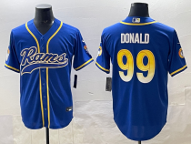 Men's Los Angeles Rams #99 Aaron Donald Royal Cool Base Stitched Baseball Jersey