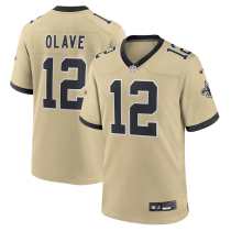 Men's New Orleans Saints #12 Chris Olave Gold Alternate Vapor Limited Jersey