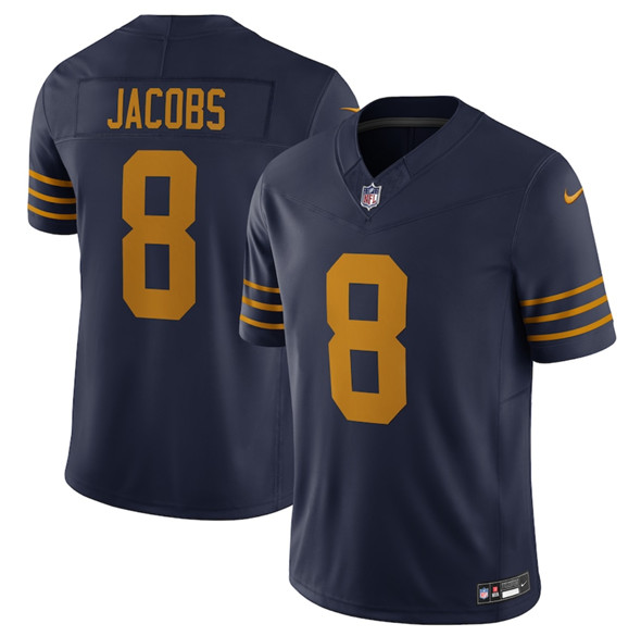 Men's Green Bay Packers #8 Josh Jacobs Navy The 1923 Classic Vapor F.U.S.E. Limited Jersey