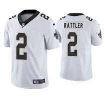Men's New Orleans Saints #2 Spencer Rattler White 2025 Vapor Limited Jersey
