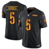 Youth Washington Commanders #5 Jayden Daniels Black 2024 Draft Vapor Limited Jersey