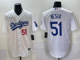 Copy Men's Los Angeles Dodgers #51 Alex Vesia Blue Game Stitched Jersey