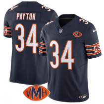 Men's Chicago Bears #34 Walter Payton Navy 2025 F.U.S.E. With VMH Patch Vapor Limited Jersey
