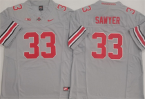 Men's Ohio State Buckeyes #33 Jack Sawyer Gray F.U.S.E. Limited Stitched Jersey