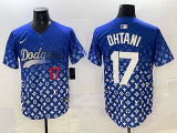 Men's Los Angeles Dodgers #17 Shohei Ohtani Blue Fashion Jersey