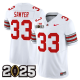 Men's Ohio State Buckeyes #33 Jack Sawyer White 2025 CFP Final Patch F.U.S.E. Vapor Jersey